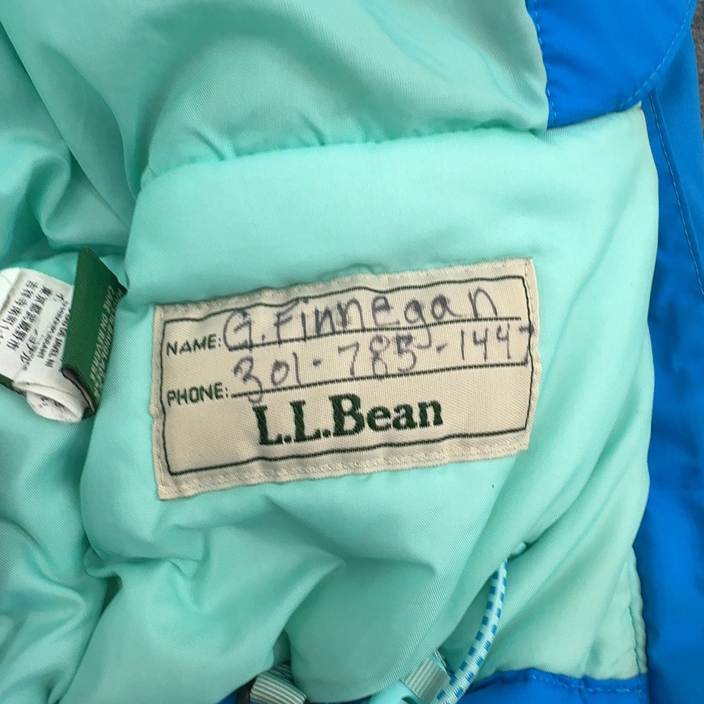 LL Bean Ski Jacket Kids S 8 Blue Nylon Thinsulate Tek2 Insulated Winter Outdoor - Picture 6 of 9